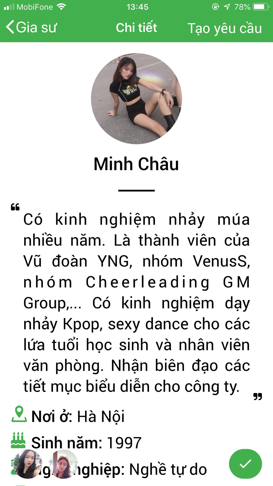 App Daykemtainha.vn Nhảy hiện đại